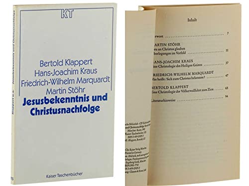 Beispielbild fr Jesusbekenntnis und Christusnachfolge. zum Verkauf von Antiquariat Bader Tbingen