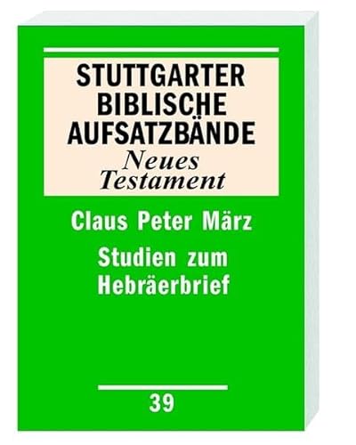 9783460063914: Studien zum Hebrerbrief: 39