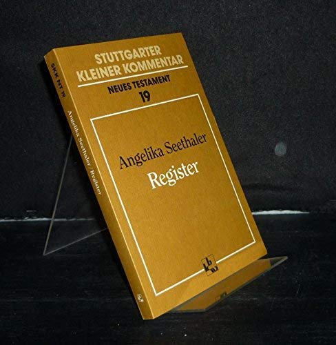 Beispielbild fr Stuttgarter Kleiner Kommentar, Neues Testament, 21 Bde. in 22 Tl.-Bdn., Bd.19, Register zum Verkauf von medimops