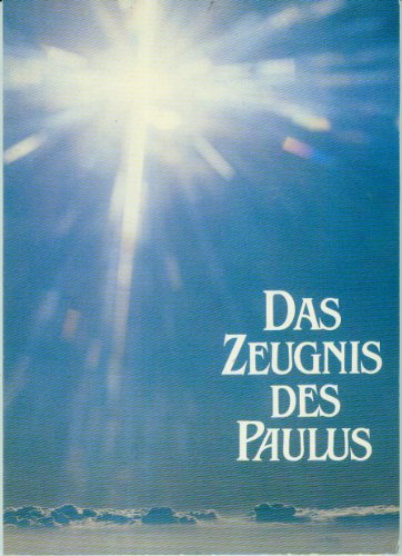Beispielbild fr Das Zeugnis des Paulus. Impulse aus den Paulusbriefen. Bibel im Jahr 1988 zum Verkauf von Antiquariat Armebooks