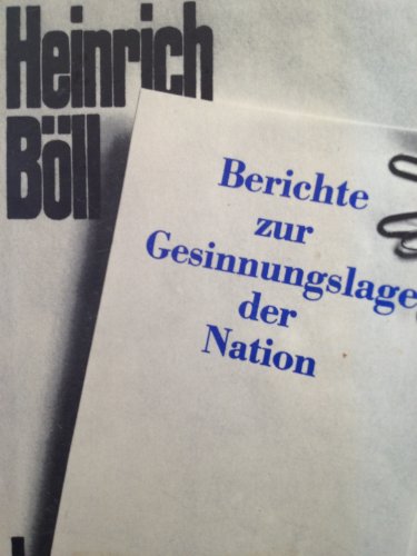 Beispielbild fr Berichte zur Gesinnungslage der Nation zum Verkauf von German Book Center N.A. Inc.