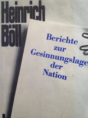 Imagen de archivo de Berichte zur Gesinnungslage der Nation a la venta por Bernhard Kiewel Rare Books