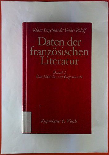 Stock image for Daten der Franzsischen Literatur. 2 Bnde for sale by HJP VERSANDBUCHHANDLUNG