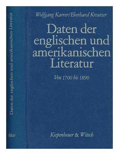 Beispielbild fr Daten der englischen und amerikanischen Literatur von 1700 bis 1890 zum Verkauf von Versandantiquariat Felix Mcke