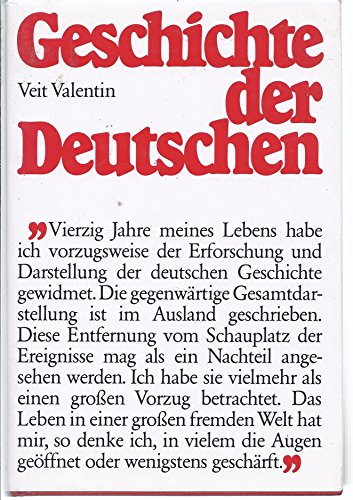 Beispielbild fr Geschichte Der Deutschen zum Verkauf von Edition-115
