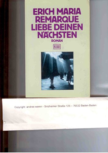 Beispielbild fr Liebe deinen Nchsten - Bibliotheksexemplar guter Zustand -1- zum Verkauf von Weisel