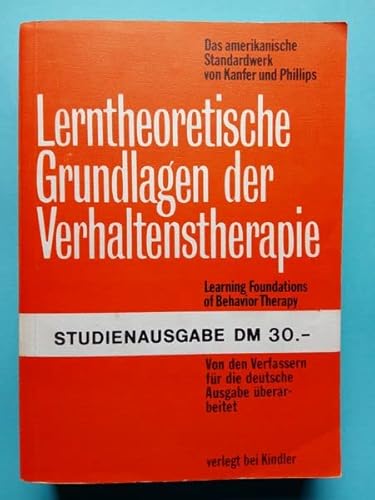 9783463006345: Lerntheoretische Grundlagen der Verhaltenstherapie.