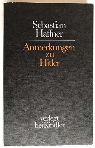 Stock image for Anmerkungen zu Hitler (German Edition) for sale by HPB-Red