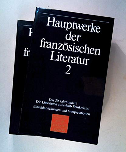 Beispielbild fr Hauptwerke der franz sischen Literatur, in 2 Bdn., Bd.1 zum Verkauf von Nietzsche-Buchhandlung OHG