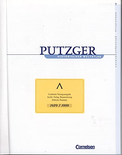 Beispielbild fr Putzger. Historischer Weltatlas (mit Register) zum Verkauf von Buchpark