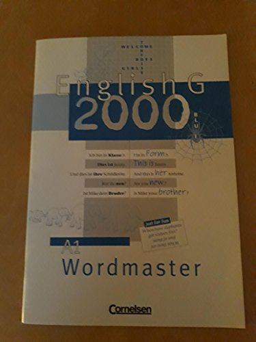 English G 2000, Ausgabe A, Wordmaster: Wordmaster Vokabellernbuch. 5. Schuljahr. Für Gymnasien - Neudecker, Wolfgang, Vettel, Prof. Franz