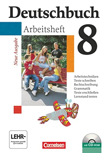 Beispielbild fr Deutschbuch - Gymnasium - Allgemeine Ausgabe: 8. Schuljahr - Arbeitsheft mit Lsungen und bungs-CD-ROM zum Verkauf von medimops
