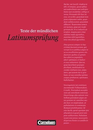 Texte der mündlichen Latinumsprüfung - Fuhrmann, Dr. Reinhild