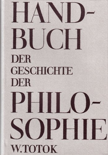 9783465009894: Handbuch der Geschichte der Philosophie: Renaissance (Bd. III) - Totok, Wilhelm