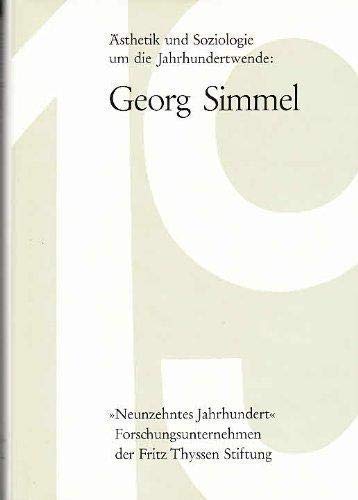 9783465011071: "sthetik und Soziologie um die Jahrhundertwende, Georg Simmel. Studien zur Philosophie und Literatur des neunzehnten Jahrhunderts ; Band 27"