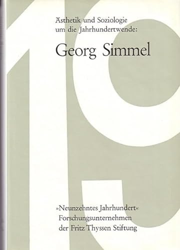 Imagen de archivo de sthetik und Soziologie um die Jahrhundertwende: Georg Simmel a la venta por medimops