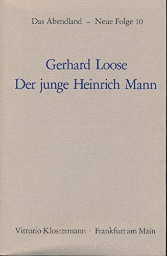 Stock image for Der junge Heinrich Mann for sale by medimops