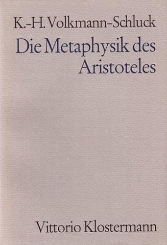 Beispielbild fr Die Metaphysik des Aristoteles zum Verkauf von Antiquariat Leon Rterbories