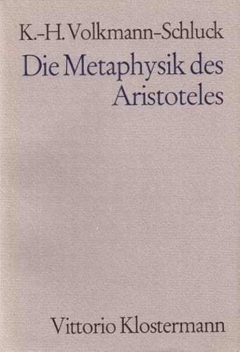 Stock image for Die Metaphysik Des Aristoteles (German Edition) [Hardcover ] for sale by booksXpress