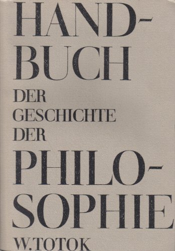 9783465016656: Handbuch der Geschichte der Philosophie / Bibliogr
