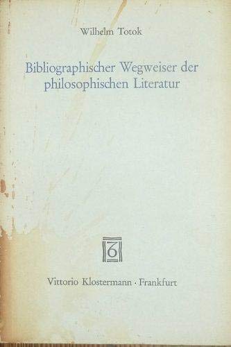 9783465016779: Bibliographischer Wegweiser der philosophischen Literatur