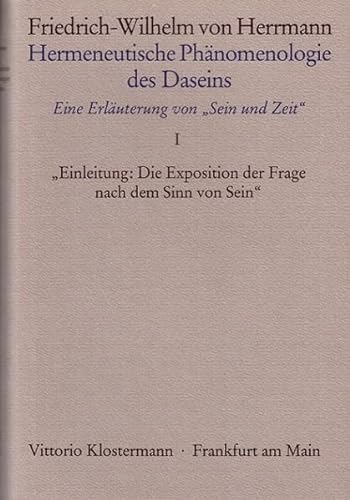 Hermeneutische PhaÌˆnomenologie des Daseins: Eine ErlaÌˆuterung von "Sein und Zeit" (German Edition) (9783465017394) by Herrmann, Friedrich-Wilhelm Von