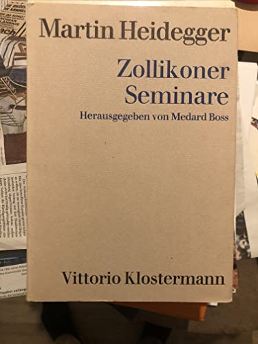 Imagen de archivo de Zollikoner Seminare: Protokolle, Gesprache, Briefe a la venta por A Book By Its Cover