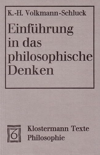 Stock image for Einfhrung in das philosophische Denken for sale by medimops