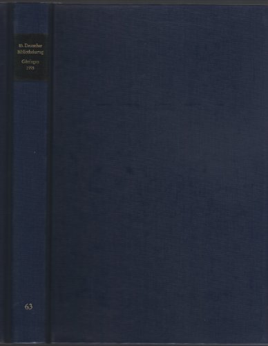 Beispielbild fr Deutscher Bibliothekartag (85.) in Gttingen 1995: Die Herausforderung der Bibliotheken durch elektronische Medien und neue Organisationsformen . und Bibliographie - Sonderbnde) zum Verkauf von medimops