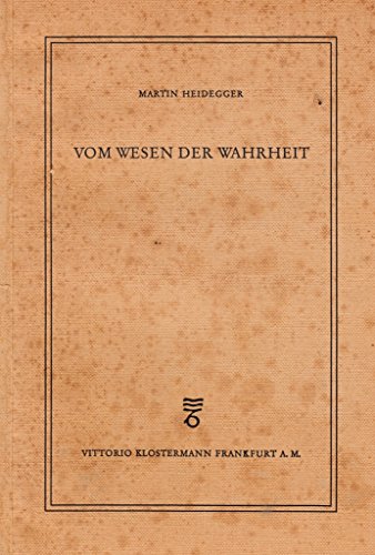 Stock image for Vom Wesen Der Wahrheit for sale by Blackwell's