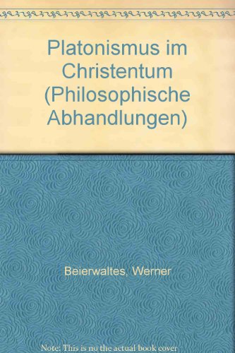 9783465029755: Platonismus im Christentum