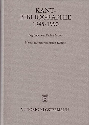 9783465029878: Kant-bibliographie 1945-1990