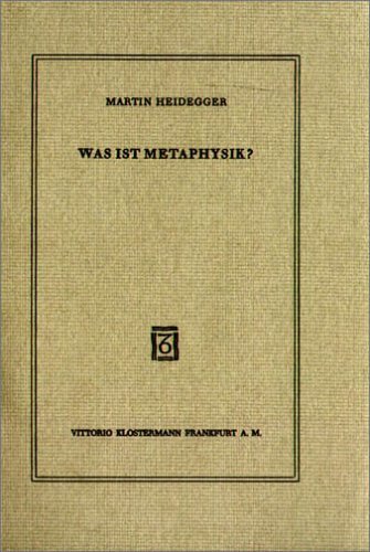 Imagen de archivo de Was ist Metaphysik? a la venta por Wonder Book