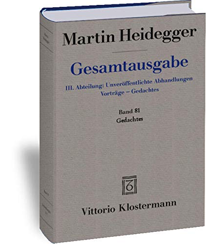 9783465035565: Martin Heidegger, Gedachtes: 81 (Martin Heidegger Gesamtausgabe)