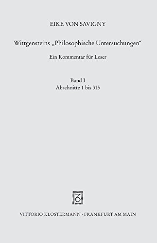 Imagen de archivo de Wittgensteins 'Philosophische Untersuchungen a la venta por ISD LLC