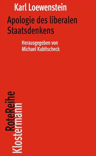 Beispielbild fr Apologie des liberalen Staatsdenkens zum Verkauf von Blackwell's