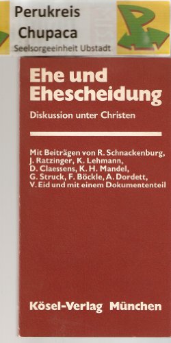 9783466256198: Ehe und Ehescheidung. Diskussion unter Christen