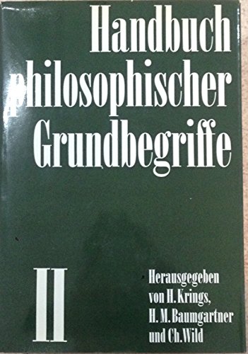 Beispielbild fr Handbuch philosophischer Grundbegriffe Band I (1, eins), Das Absolute-Gesellschaft zum Verkauf von Verlag Robert Richter