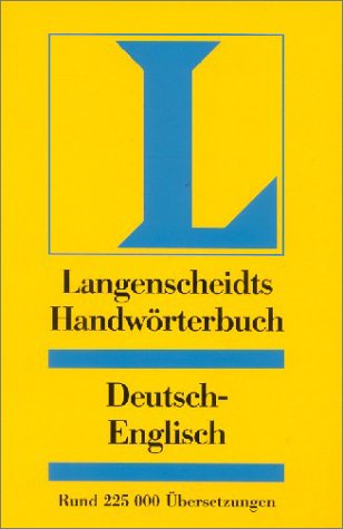 Langenscheidts HandwÃ¶rterbuch, Deutsch-Englisch (9783468041297) by Sonia Brough