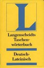 Deutsch - Lateinisch. Taschenwörterbuch. Langenscheidt - Menge, Hermann