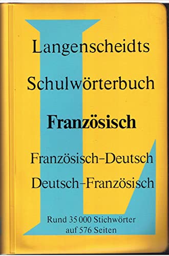 Imagen de archivo de Langenscheidts Schulwrterbuch Franzsisch - Franzsisch-Deutsch / Deutsch-Franzsisch a la venta por Antiquariat Buchtip Vera Eder-Haumer