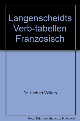 9783468341502: Langenscheidts Verb-tabellen Franzosisch
