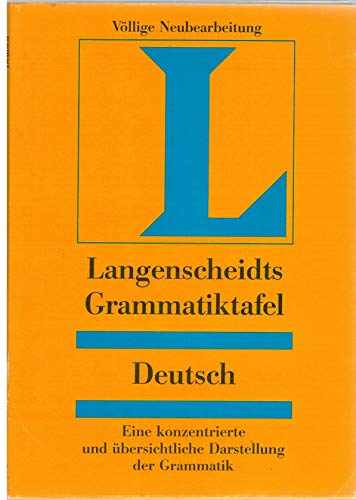 Imagen de archivo de Langenscheidts Grammatiktafel: Deutsch (German Edition) a la venta por HPB Inc.