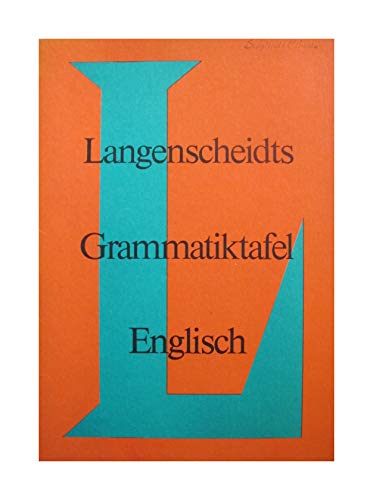 Beispielbild fr Langenscheidts Grammatiktafel Englisch zum Verkauf von medimops