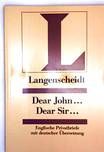Beispielbild fr Dear John, Dear Sir zum Verkauf von Wonder Book