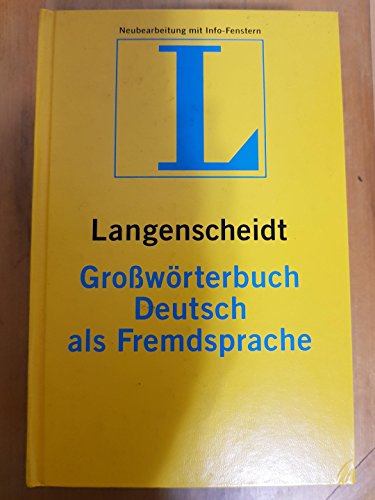 Beispielbild fr Growrterbuch Deutsch als Fremdsprache. Langenscheidt. Rund 66 000 Stichwrter und Wendungen zum Verkauf von medimops