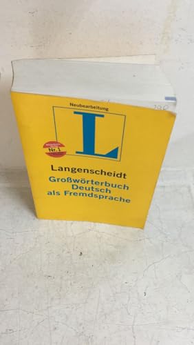 Stock image for Langenscheidt Gro w rterbuch Deutsch als Fremdsprache for sale by Books From California