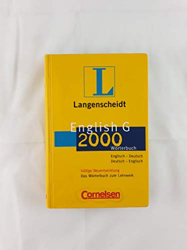 Langenscheidt English G 2000 Wörterbuch - Langenscheidt-Redaktion, Wörterbücher und Englisch Cornelsen-Redaktion