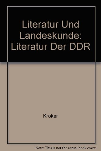 Beispielbild fr Literatur Und Landeskunde: Literatur Der DDR zum Verkauf von Wonder Book