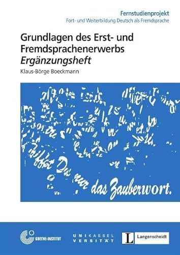 9783468496172: Fernstud 15 Grundlagen des Erst-und Fremdsprachenerwerbs cuaderno (Cursos a distancia) (German Edition)